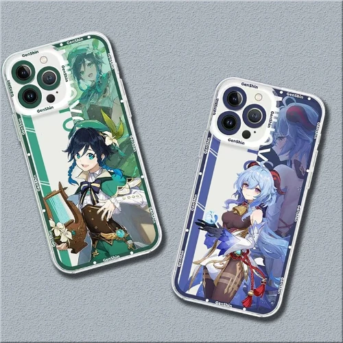 Genshin etui na telefon iPhone 14 Pro Max 15 13 12 11 XS XR 78plus SE etui na telefon z 2020 - AliExpress 