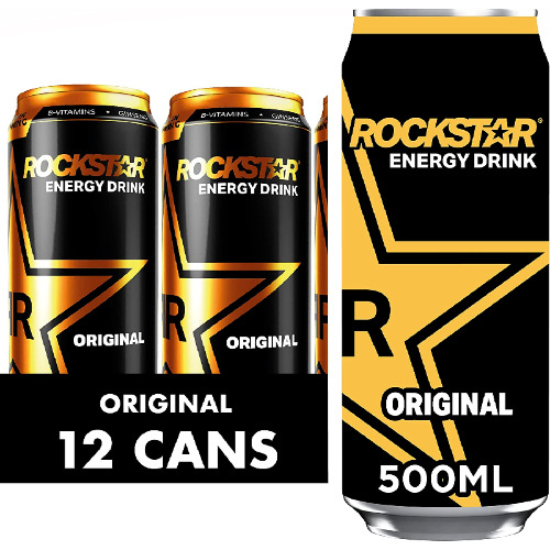 Rockstar Energy Drink - Original 500ml (Pack of 12)