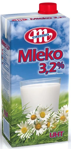 MLEKO UHT 3,2% TŁ. Z ZAKRĘTKĄ 1 L