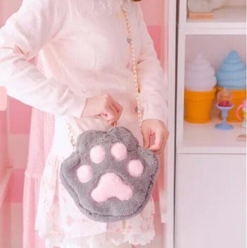 Kitten Paw Purse - Gray