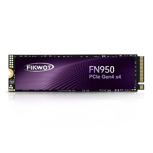Fikwot FN950 2TB M.2 PCIe Gen4 Internal Solid State Drive with Graphene Cooling Sticker - Up to 4800MB/s, Dynamic SLC Cache, Compatible with Laptops and PC Desktops - PCIe4.0-5000MB/s(Without Heatsink) - 2TB