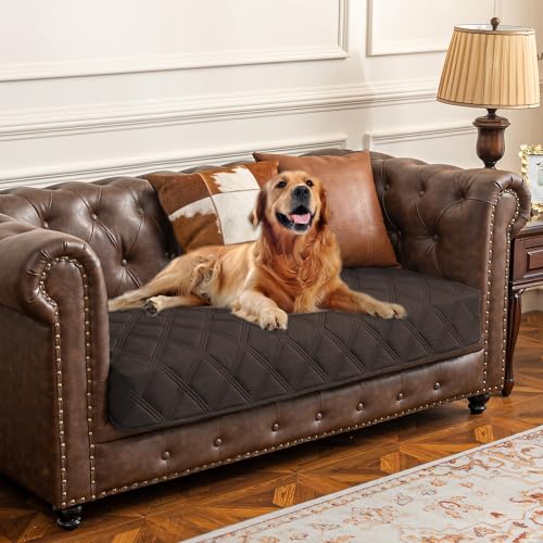Ameritex Waterproof Dog Bed Cover Pet Blanket with Anti-Slip Back for Furniture Bed Couch Sofa - 30x53 Inch (Pack of 1) - Brown