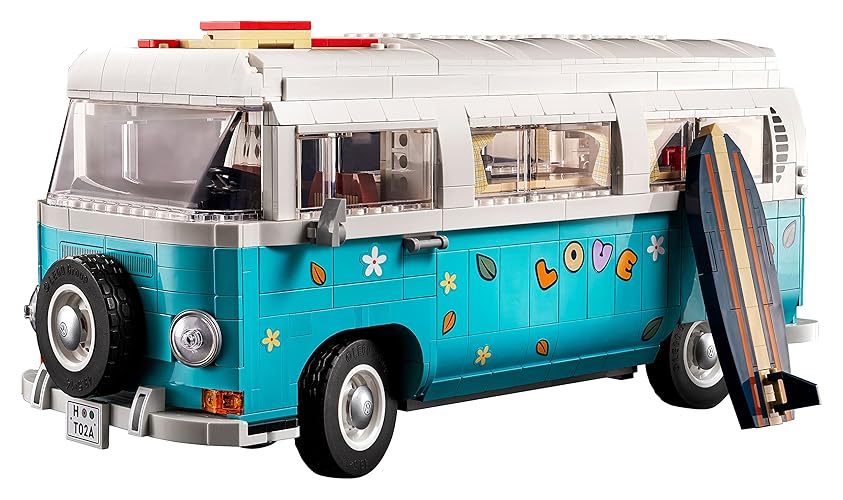 Lego 10279 Volkswagen T2 Camper Van Construction Set (2207 Pieces)