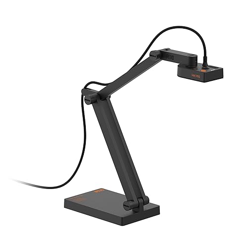 IPEVO V4K PRO 120 4K USB Document Camera, 120-degree FOV Lens, Sony CMOS Sensor, Swift Autofocus, AI Noise Reduction, Webcam, USB Plug and Play, Video Conferencing, Streaming, Work from Home - V4K PRO 120-Degree FoV
