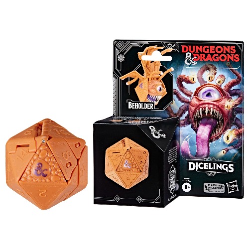 Dungeons & Dragons Dicelings Beholder Collectible D&D Monster Dice Converting Giant d20 Action Figures Role Playing Dice (F5213) - orange
