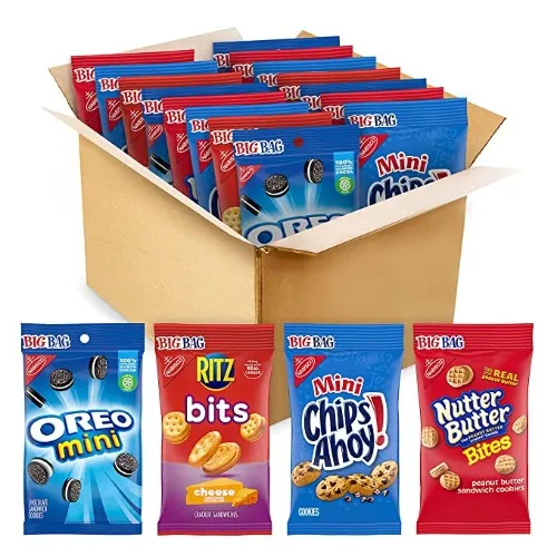 Amazon.com: OREO Mini Cookies, CHIPS AHOY! Mini Cookies, Nutter Butter Bites & RITZ Bits Cheese Crackers Variety Pack, 15 Big Bags (assortment may vary) : Grocery & Gourmet Food