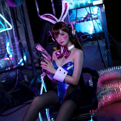 Hana Song Bunny Anime Cosplay - Blue / S