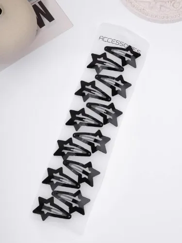 12 peças Grampos para cabelo decoração estrelas 