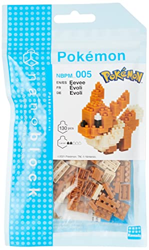 nanoblock - Eevee [Pokémon], Pokémon Series Building Kit (NBPM_005) - Eevee
