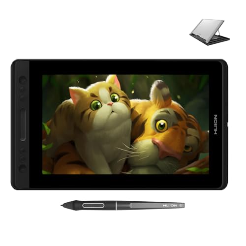 HUION KAMVAS Pro 13 Graphics Drawing Monitor with Stand, Full-Laminated Anti-Glare Screen Battery-Free Stylus 8192 Pen Pressure - 13.3 Inch Pen Tablet Display for Linux, Windows and Mac - 13.3inch - Full HD