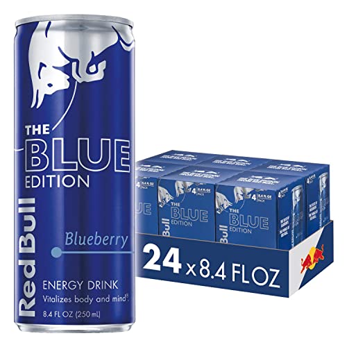 Red Bull Blue Edition Blueberry Energy Drink, 8.4 Fl Oz, 24 Cans (6 Packs of 4) - 8.4 Fl Oz (Pack of 24) - Energy Drink