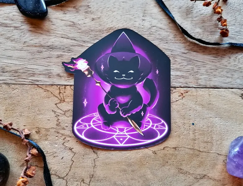 FFXIV | Black Mage Cat Sticker