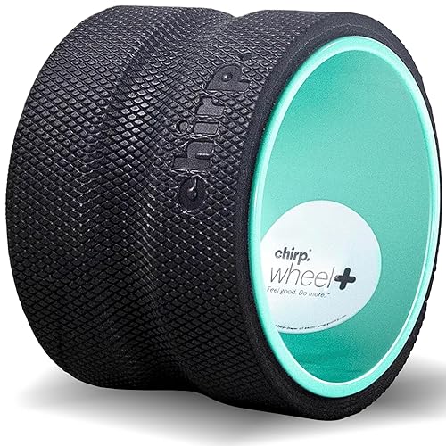 Chirp Wheel Foam Roller - Targeted Back Foam Roller for Back Pain Relief, Deep Tissue Muscle Massage, Trigger Point Round Foam Roller - High Density Foam Roller for Physical Therapy & Exercise - 6" - Deep Tissue