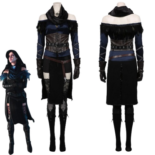 The Witcher 3: Wild Hunt Yennefer Top Skirt Outfits Halloween Carnival Suit Cosplay Costume | Female / L