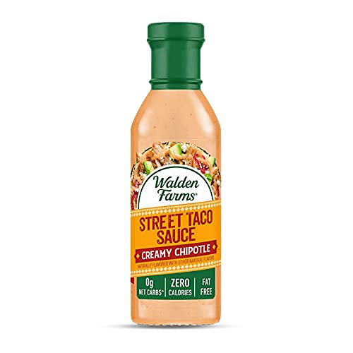 Walden Farms Street Taco Sauce Creamy Chipotle 12 oz. Bottle, Creamy and Flavorful, Vegan, Paleo and Keto Friendly, Non-Dairy Milk Substitute, Perfect Taco Salads, Burritos, Rice Bowls and Many More