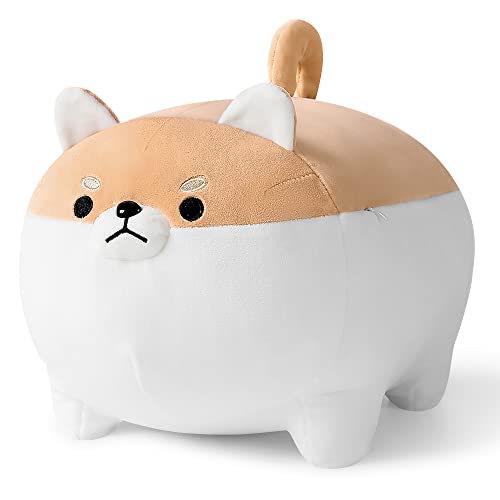 Ditucu Shiba Inu Stuffed Animal Toy Cute Anime Corgi Akita Dog Plush Pillow Kawaii Plushie Best Gifts for Kids Brown 11.8 inch
