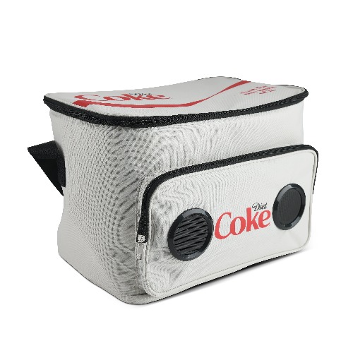 Coca Cola/ Diet Coke Cooler Bluetooth Speaker Bag with Rechargeable Long Playtime Battery, Stereo Sound, Multi Zipped Pockets and Adjustable Shoulder Strip For Indoor & Outdoor Parties | Portable Speaker - Diet Coke