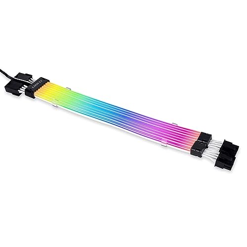 LIAN LI Strimer Plus V2 8 Pin (PW8-PV2) - Addressable RGB VGA Power Cable-(No Controller Included) - for Dual 8 PIN GPU Connector