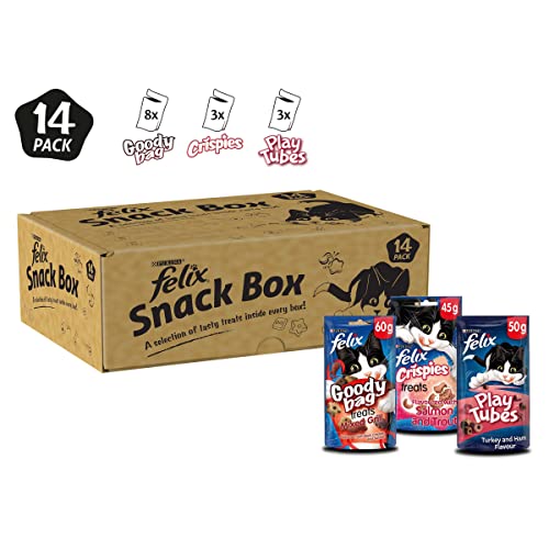 Felix Mix Cat Treats, Brown, Pack of 14 - Assorted - 54.64 g (Pack of 14)