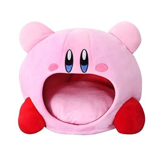 MayDee 50 cm Kirby Peluche Doux Oreiller de Couchage Casquette Kawaii Anime Jeu Kirby Oreiller de Couchage Coussin Doux Maison pour Animaux de Compagnie poupée Jouet