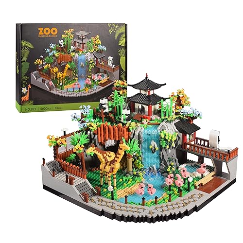TEXXXIAN Zoo Micro Mini Bricks Desert Building Blocks,Creative Ideals Zoological Park Architecture Toy Present Model for Adults and Kids Age of 14+ 5000 PCS