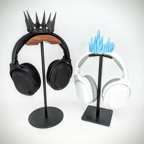 White Ice Crown for Headphones
