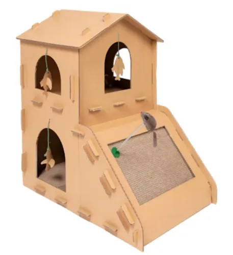 FurHaven Townhouse Playground Scratcher House for Cats