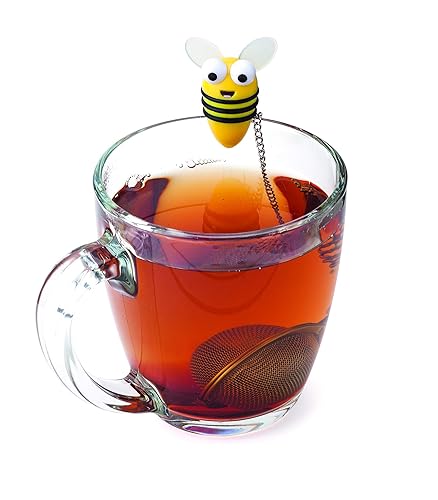 Joie Kitchen Gadgets 48222 Joie Bumble Bee Tea Infuser Strainer Cup, Plastic, Yellow - One Size