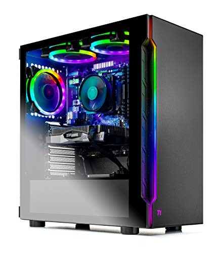 SkyTech Shadow 3.0 Gaming Computer PC Desktop - Ryzen 5 3600 6-Core 3.6GHz, RTX 2060 6G, 500GB SSD, 16GB DDR4 3000, RGB Fans, AC WiFi, Windows 10 Home 64-bit, Black - 3600 | 2060