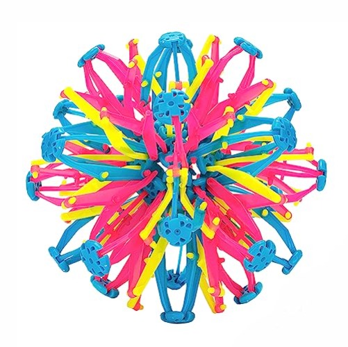 HYCY BJD Expandable Breathing Ball Sphere Shrink Ball Toy,Expanding Anxiety Relief Breathing Magic Ball Toys to Handle All Kids & Adults Stress Needs - for Yoga,ADHD (Colorful) - 12 a in