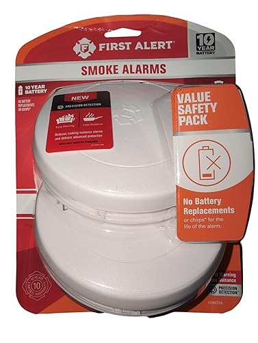 First Alert 10 Year Photoelectric Smoke Detector 2 Pack, No Battery Replacements