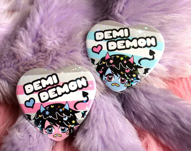 Decora Demi Demon Heart Badges
