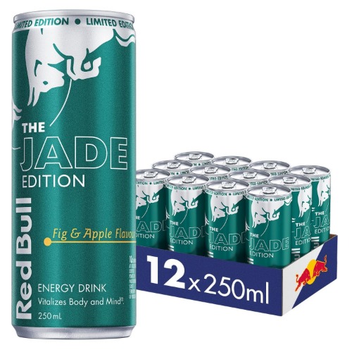Red Bull Energy Drink, Jade Edition, Fig Apple Flavour, 250ml (12 Pack)