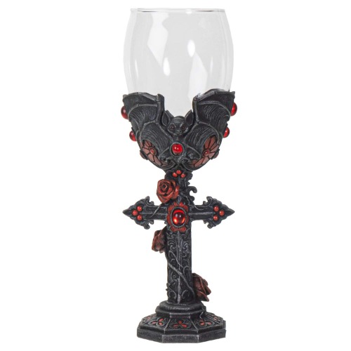 Summit Collection Carpe Noctem Dracula Vampire Bat Wine Glass 7.5 inches Tall 7 fl oz Gothic Wine Chalice