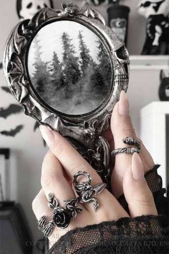 Vampire's Moon Bat Hand Mirror | Default Title