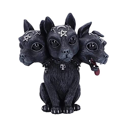 Gothic Home Decor Sculpture, Halloween Gothic Unicorn Decoration, Flying Dragon Statue Desktop Decoration, Kitchen, Bedroom, Yard, Lawn Mystery Sculpture Resin Crafts (Dragon) (Three Headed Dog) - Three headed dog