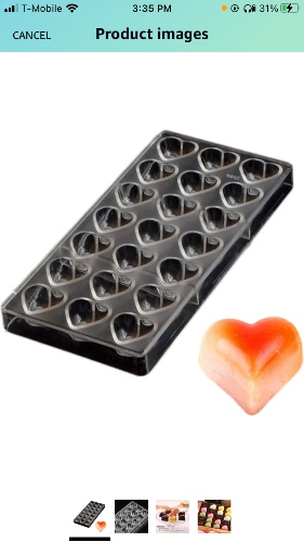 Heart chocolate mold