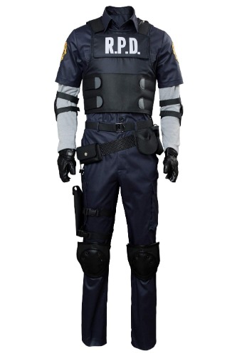 Adult Leon Kennedy Cosplay Costume Halloween Full Set Outfits - X-Large
