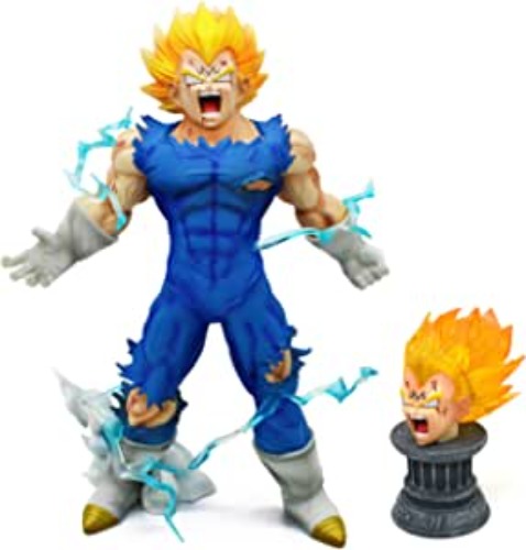 Kdihoi Vegeta Action Figure Anime Figure DBZ Statue Model Decoration Exquisite Birthday Gift 10.2 Inches