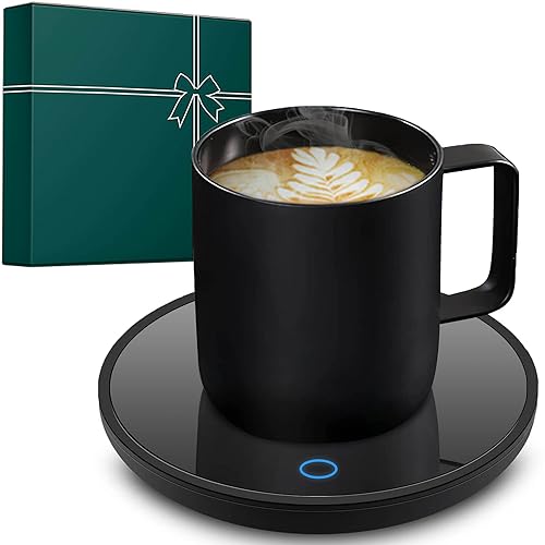 Lesipee Kaffeebecherwärmer, Kerzenwärmer, intelligenter Kaffeewärmer mit automatischer Abschaltung für Büroschreibtisch, Tassenwärmer mit 2 Temperaturen - A10