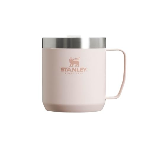 Stanley Classic Legendary Camp Mug Thermobecher 354 ml - Doppelwandiger, Vakuumisolierter Kaffeebecher To Go - BPA-Frei - Spülmaschinenfest - Paßt Unter die Meisten Kaffeevollautomaten - Rose Quartz