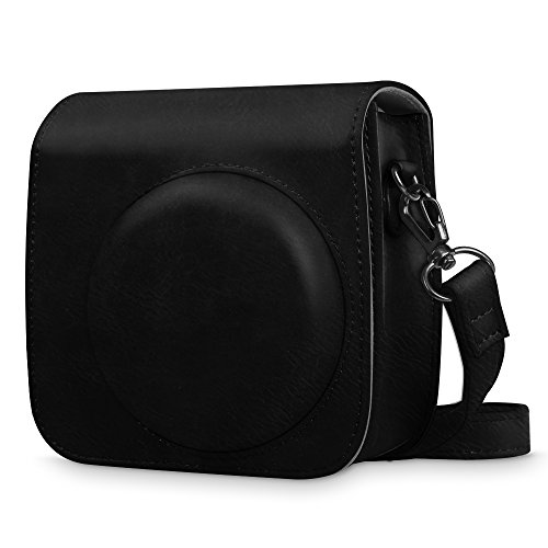 Fintie Tasche für Fujifilm Instax Mini 9 Mini 8+ Mini 8 Sofortbildkamera - Premium Schutzhülle Reise Kameratasche Hülle Abdeckung mit abnehmbaren Riemen, - Schwarz(kunstleder)