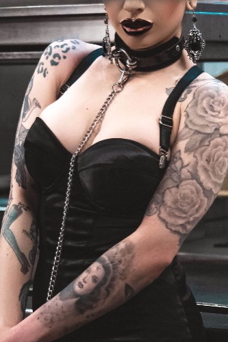 Eris Choker & Lead | Onesize / black / 55% Acrylic, 45% Cotton. made in CN