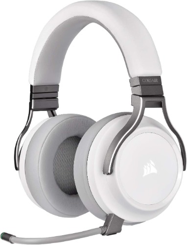 Corsair Virtuoso RGB Wireless Gaming Headset - High-Fidelity 7.1 Surround Sound w/Broadcast Quality Microphone - Memory Foam Earcups - 20 Hour Battery Life - Works with PC, PS5, PS4 – White, Premium - White Headset