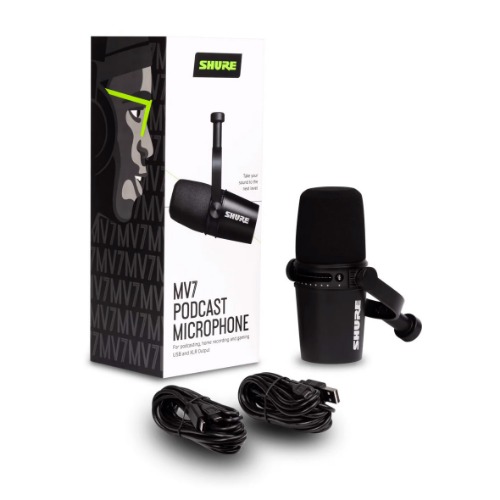 Shure MV7 Podcast Microphone - Black / None