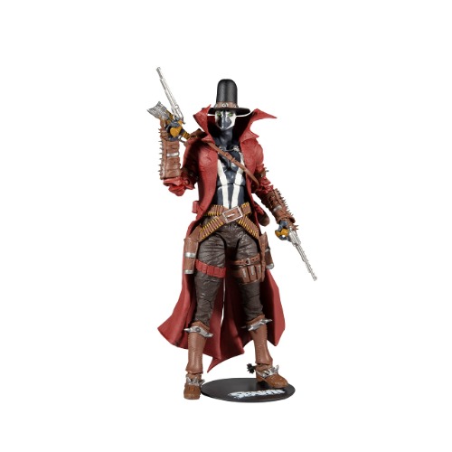 McFarlane Toys, Spawn Comic 7-inch Gunslinger Spawn Action Figure with 22 Moving Parts, Collectible DC Figure with Accessories and Collectors Stand Base – Ages 12+ - Gunslinger