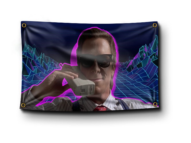 Banger - American Psycho Phone Call Retro Wall Flag Meme Tapestry 3x5 Feet College Dorm Banner Christian Bale Patrick Bateman Dorsia Reservations Paul Allen - 