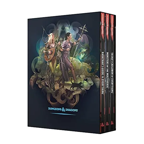 
                            Dungeons & Dragons Rules Expansion Gift Set (D&D Books)-: Tasha's Cauldron of Everything + Xanathar's Guide to Everything + Monsters of the Multiverse + DM Screen
                        