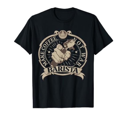 Make Coffee Not War Barista Coffee Maker Classic T shirt T-Shirt - Youth - Royal Blue - Large