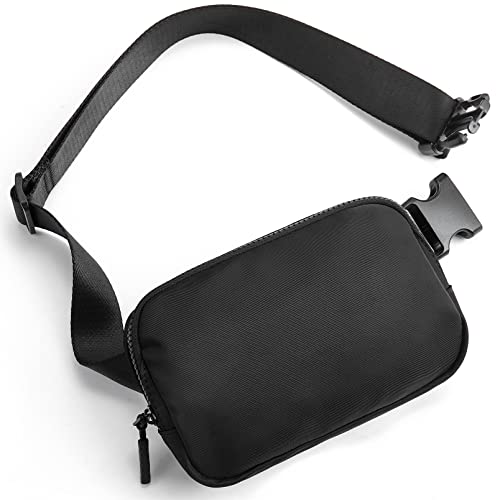 Telena Belt Bag for Women Men Fashionable Crossbody Fanny Pack for Women Waist Bag with Adjustable Strap Black - Black